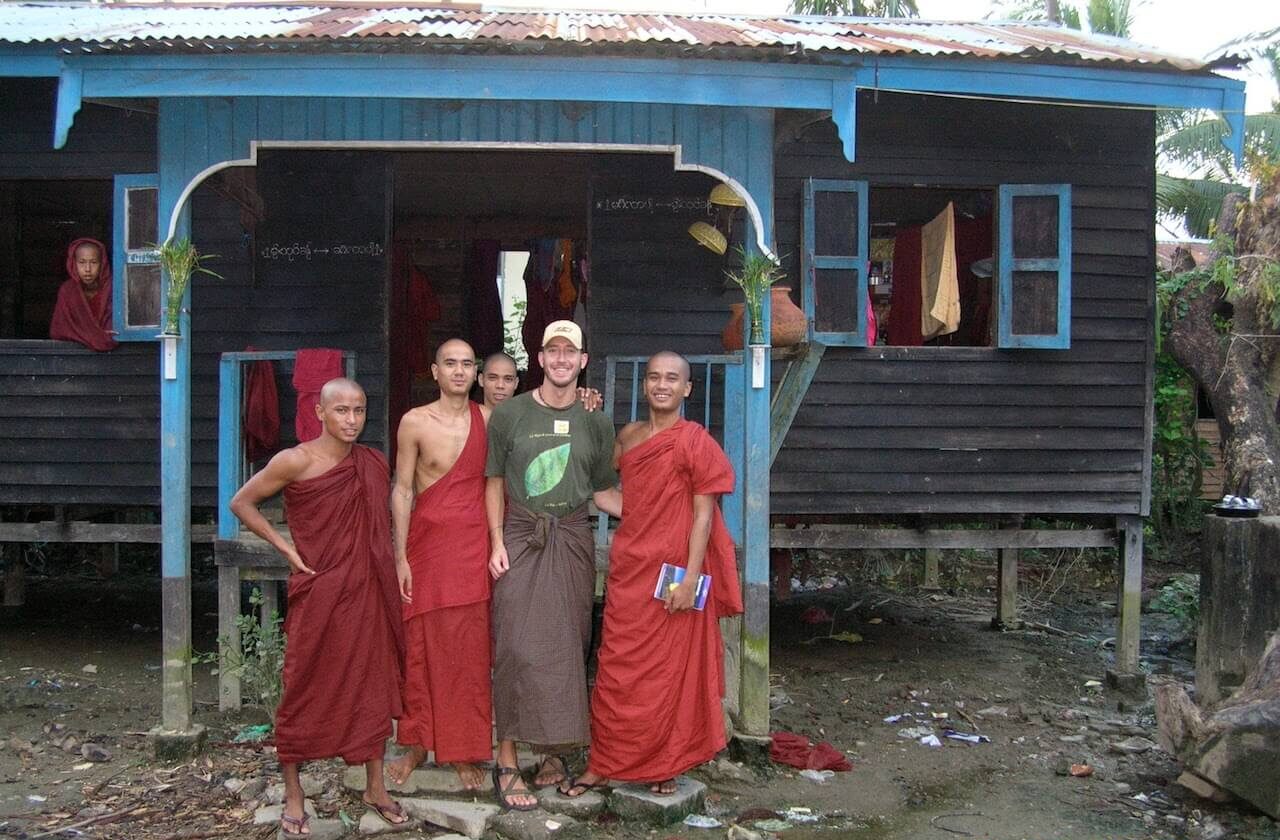 Befriended by Myanmar Monks