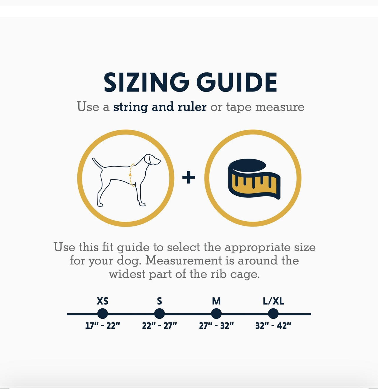 Ruffwear Sizing Guide for Dog Packs and Harnesses