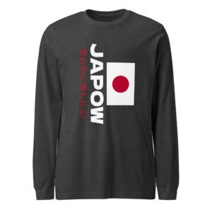 JAPOW Unisex Long Sleeve Tee - 雪の中に埋もれる” (Yuki no naka ni umoreru): This phrase means “to be buried in the snow.” It conveys the idea of deep, soft snow that can envelop you, much like the legendary powder snow in Hokkaido.