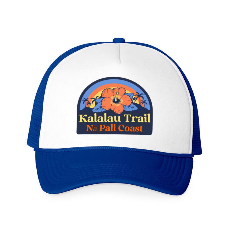 Kalalau Trail, Na Pali Coast, Hawaii, Trucker Hat_Royal Blue