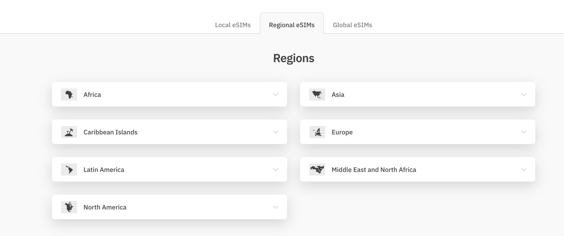 Airalo Regional eSIM zones