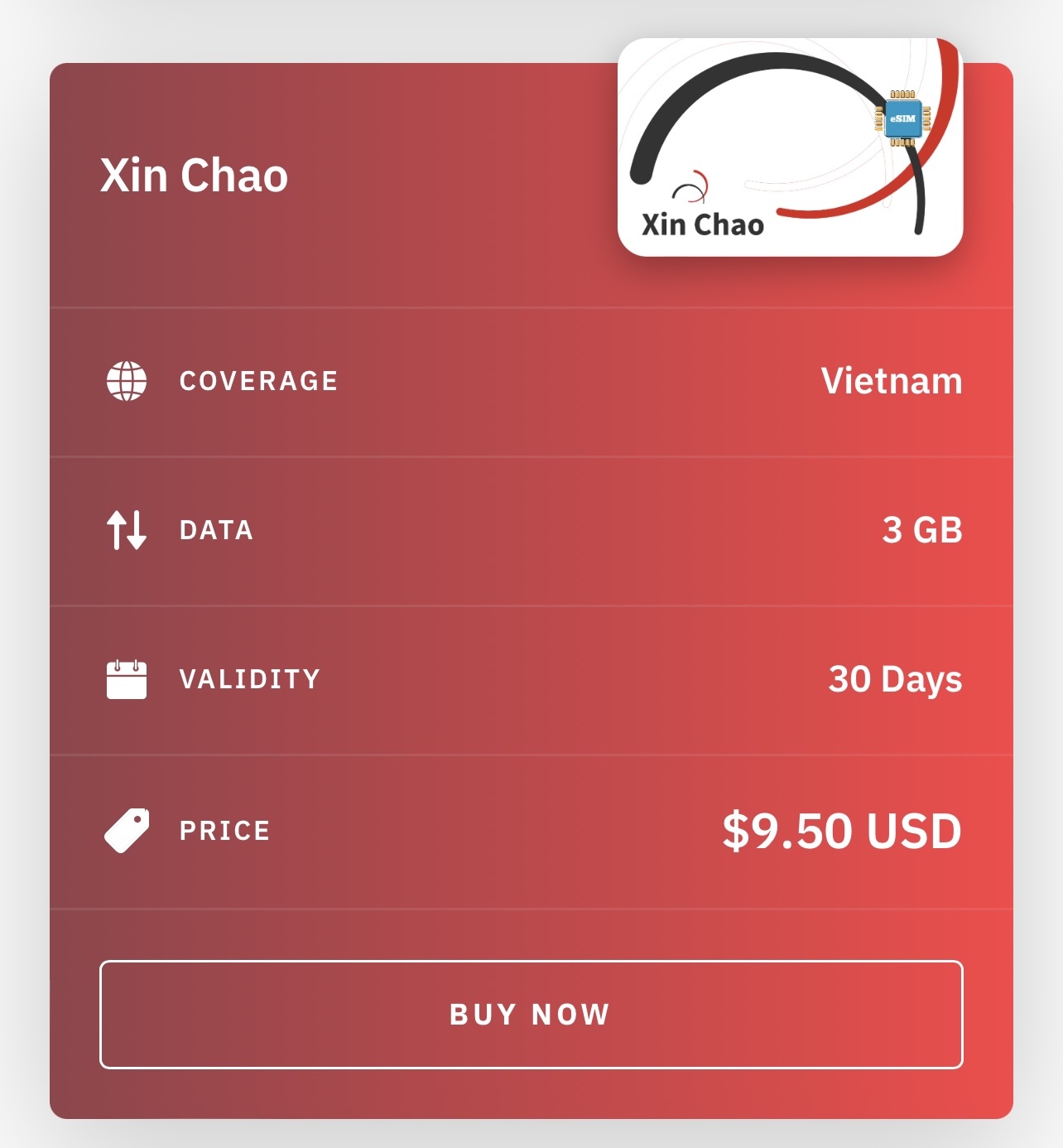 Airalo - Vietnam 3 GB plan