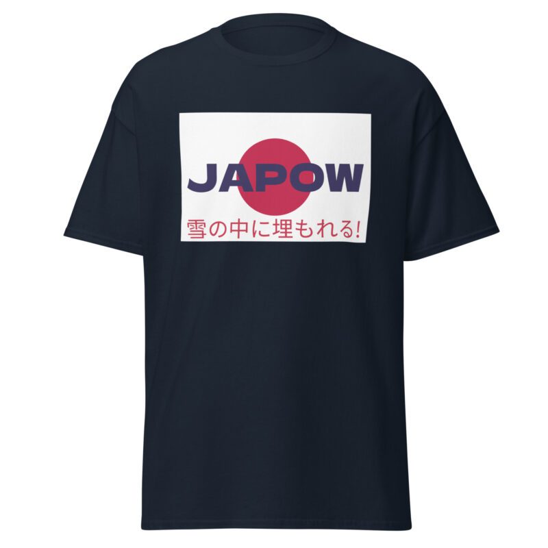 Japan Powder (JAPOW) Unisex Tee_navy blue