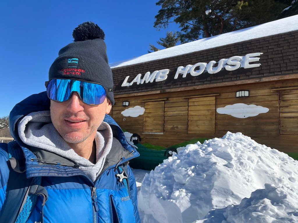 The Lamb House at Pure Sheep Ranch in Gangwon-Do during winter. 