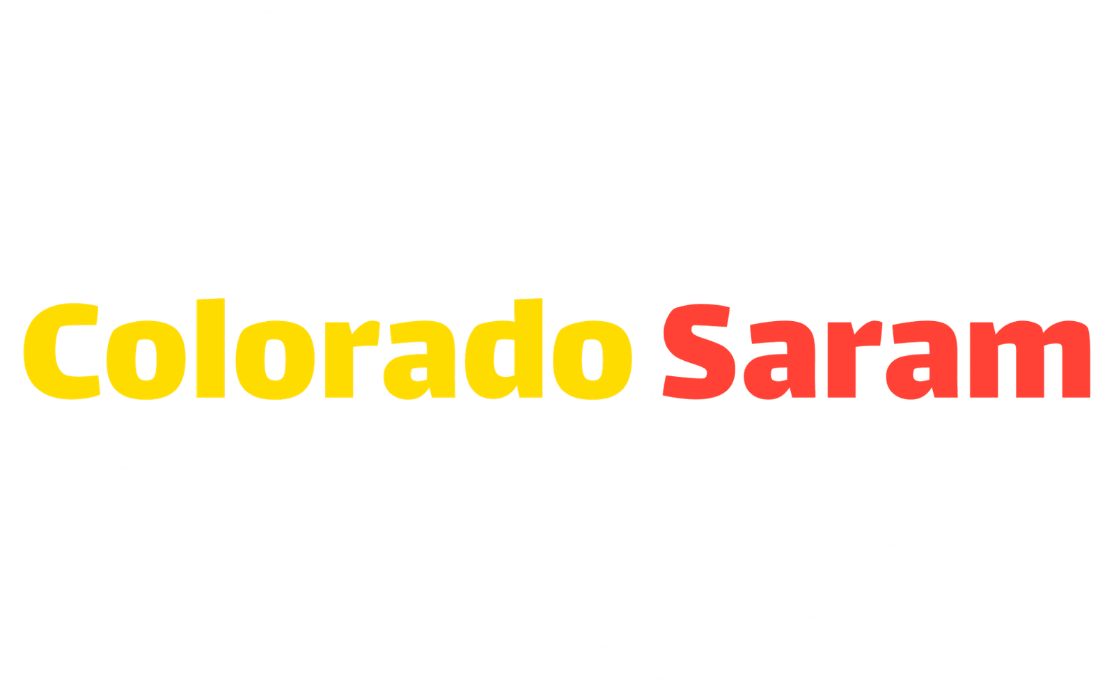 Colorado Saram logo with mountain icon and yellow, red, and blue colors representing Colorado's flag, symbolizing the blend of Colorado lifestyle and international adventure travel.