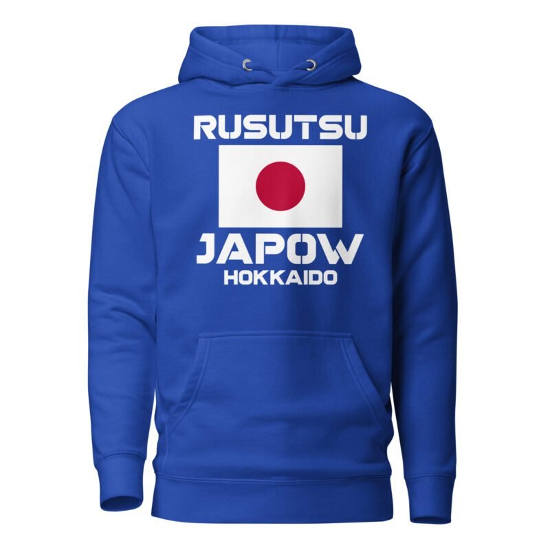 Rusutsu Japow Hokkaido Hoodie in Team Royal. Soft and durable hoodie for Japan ski enthusiasts.