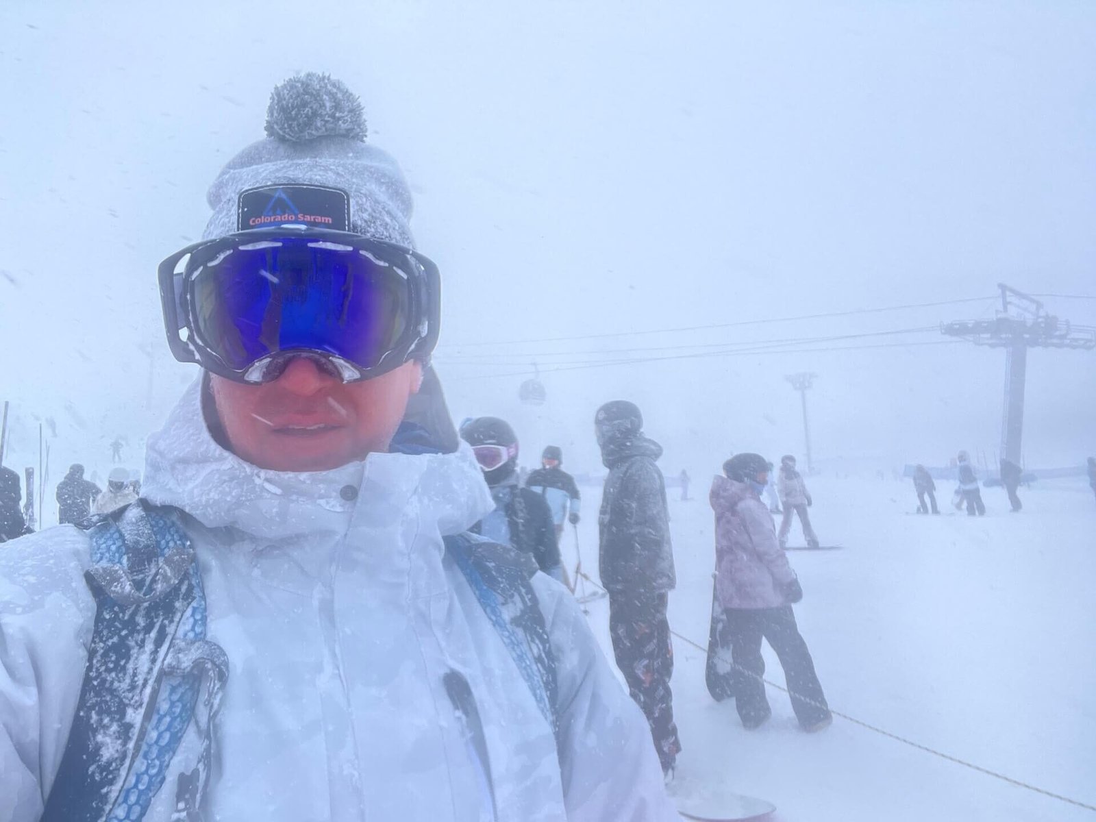 Hokkaido Ski and Snowboard Packing List: Advice After Multiple Visits 4 Skier covered in snow during a blizzard day at a Hokkaido ski resort in Japan