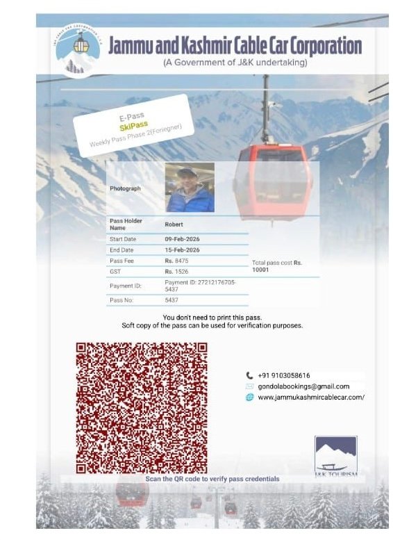 Do You Need a Guide to Ski Gulmarg? 7 Digital e-pass for the Gulmarg gondola Phase 2 lift on Apharwat Peak in Kashmir